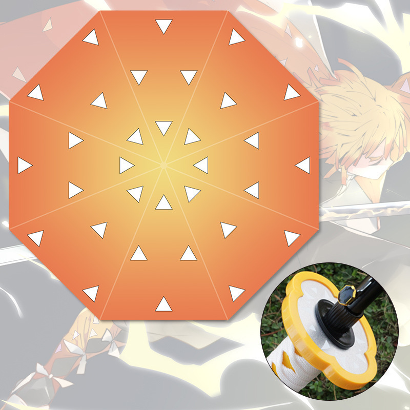 アニメ傘長柄傘刀傘アニメ鬼滅の刃晴傘武士個性創意傘日除け傘cos|undefined