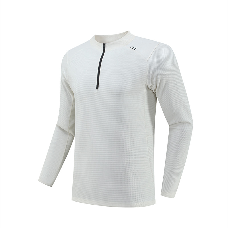 Camisa de manga larga con media cremallera para hombre lulu, ropa deportiva de secado rápido al aire libre, ropa de entrenamiento de fitness para correr, ropa de ciclismo, suéter casual