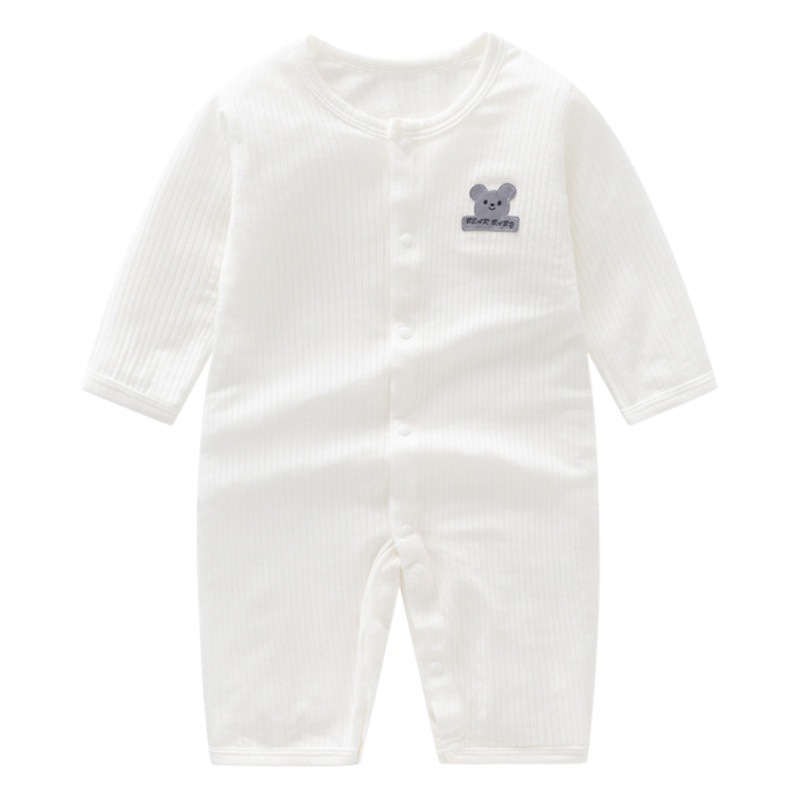 En stock al por mayor bebé mono hombres y mujeres bebé modal pijamas Delgado split manga larga mameluco desgaste del verano