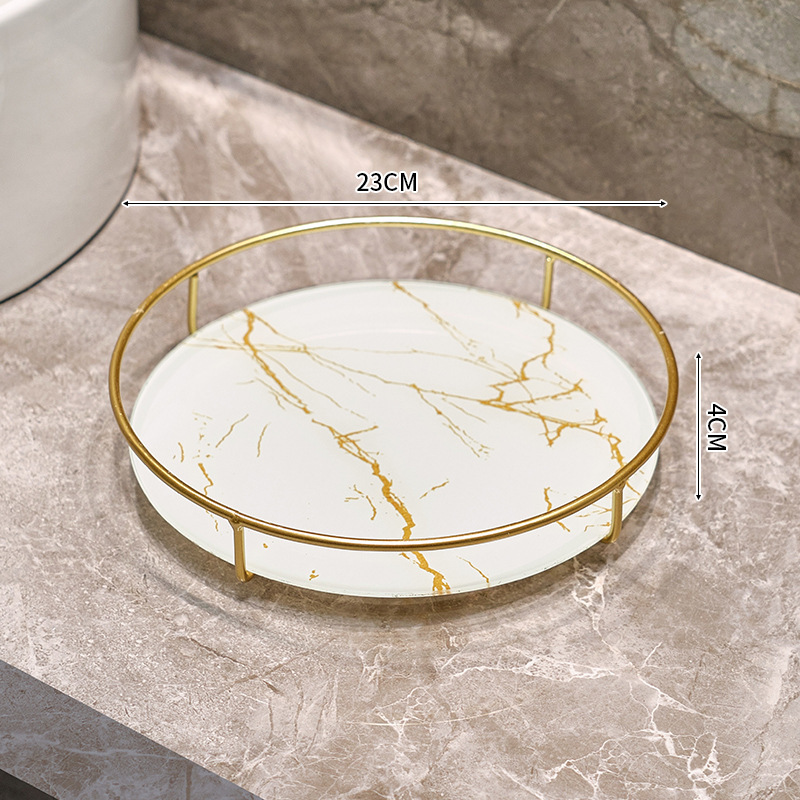 Baño inodoro lavabo lavabo lavabo caja de cosméticos estante de almacenamiento lavabo de lujo ligero bandeja de escritorio