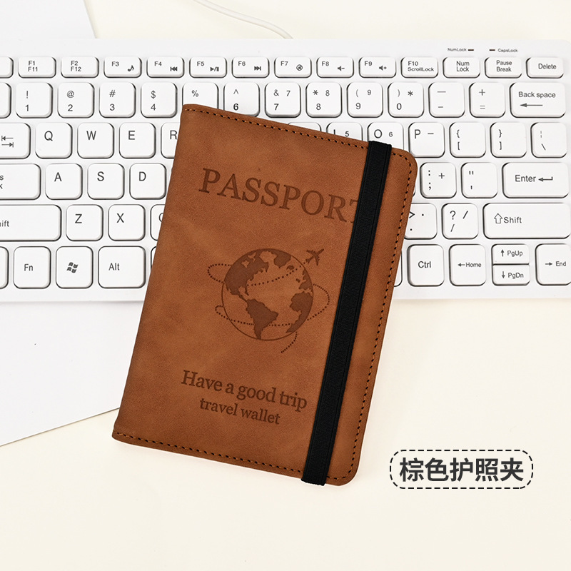 搭乗券パスポートカバーカスタムpu革磁気盗難防止ブラシRFID証明書カバー|undefined