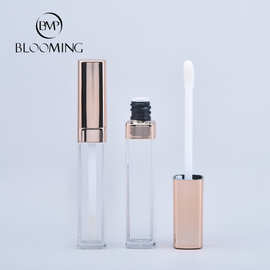 批发 唇釉管空管 唇彩管现货 方形透明瓶6ml可印刷ogo 化妆品包材