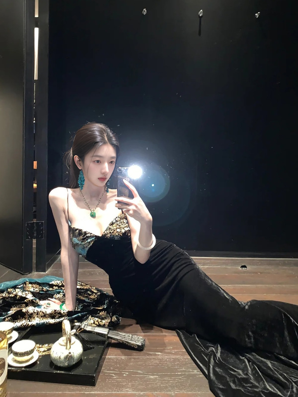 秋季新款国风新中式套装女装高级重工刺绣撞色外套+吊带裙 N8093|undefined