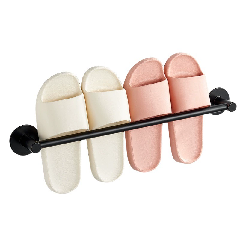 Настенная полка для тапочек в ванную, без сверления, с дренажем, простой стиль.