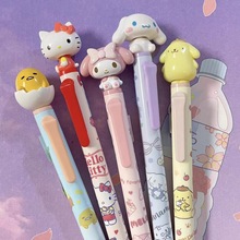 现货日本sanrio三丽鸥新款美乐蒂大耳狗kt限定玩偶头可转动圆珠笔