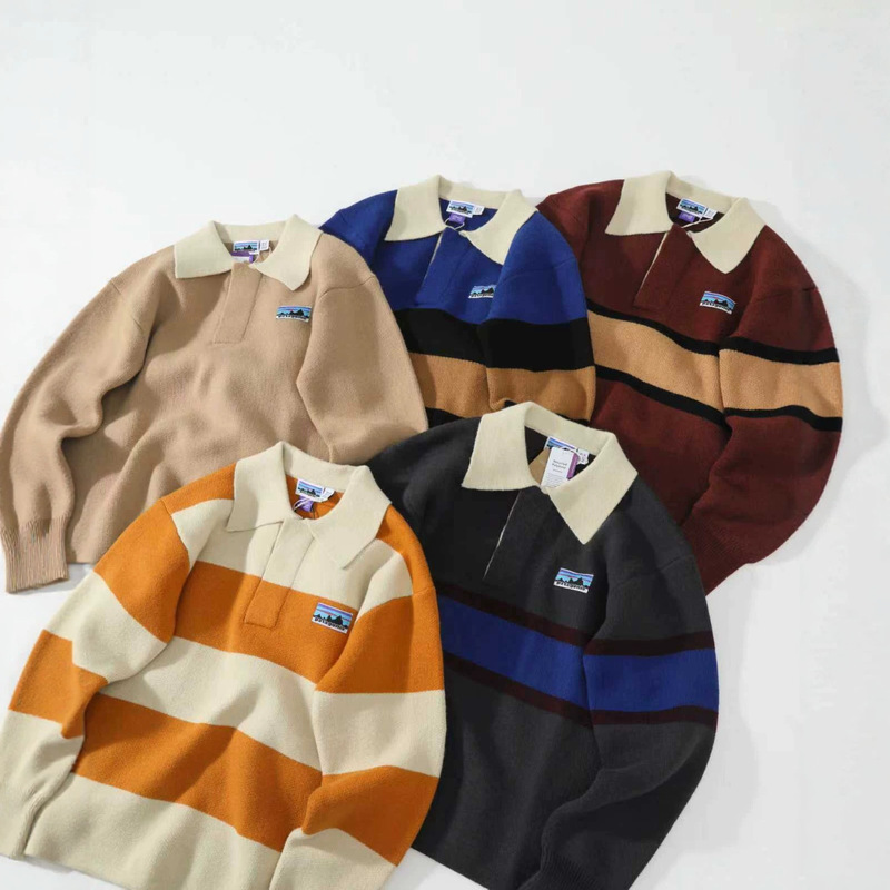 Pata 50th Anniversary Edition Turn-down Collar Long Sleeve Sweater, New Spring Style for Men and Women, Casual and Versatile for Couples Pata 50th Anniversary Edition Turn-down Collar Long Sleeve Sweater, New Spring Style for Men and Women, Casual and Versatile for Couples