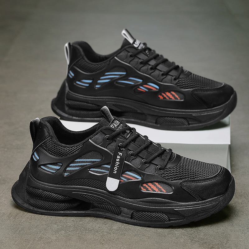 Zapatos de hombre de verano nuevos zapatos deportivos de malla transpirables de moda para hombres con suela gruesa casual para correr zapatos de moda