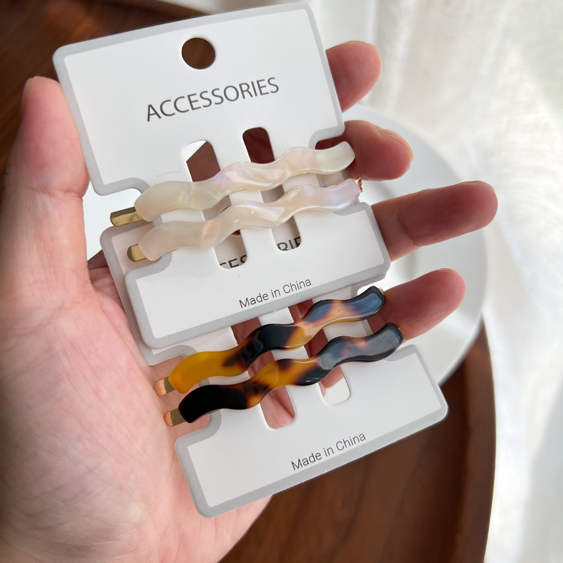 2PC Bunte Metall Acetat Haar Clips Verschiedene Vintage Haarnadel Grips für Mädchen Frauen Kinder Childs Krabben Haar Zubehör – Detail 12