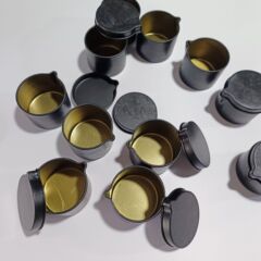 現物黒ろうそく鉄缶口付き異形空箱ブリキ香薫鉄箱ろうそく缶