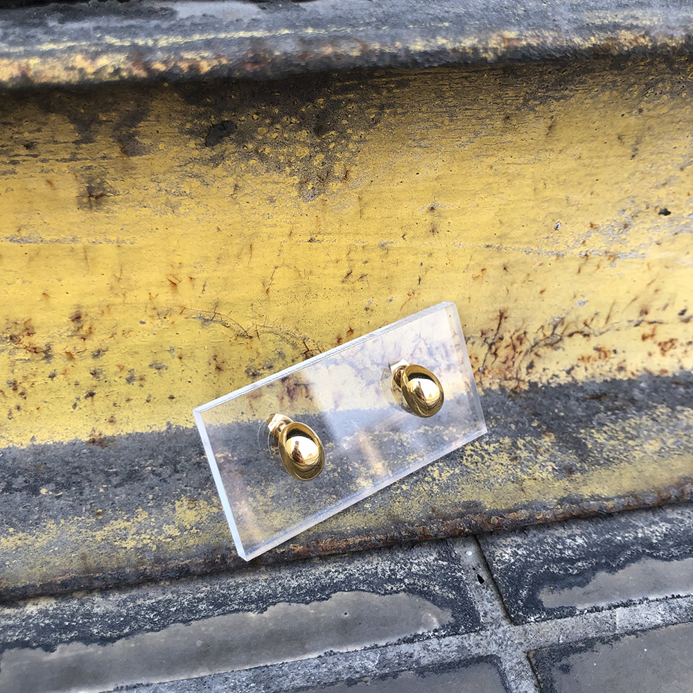 1 Pair Quantity PVD Coated Real Gold Plated 18K Gold Geometric 304 Stainless Steel Fashion Waterproof Non Tarnish Ear Studs