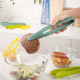 现货9寸11寸13寸食物夹3件套可拆卸塑料沙拉夹面包蛋糕零食夹