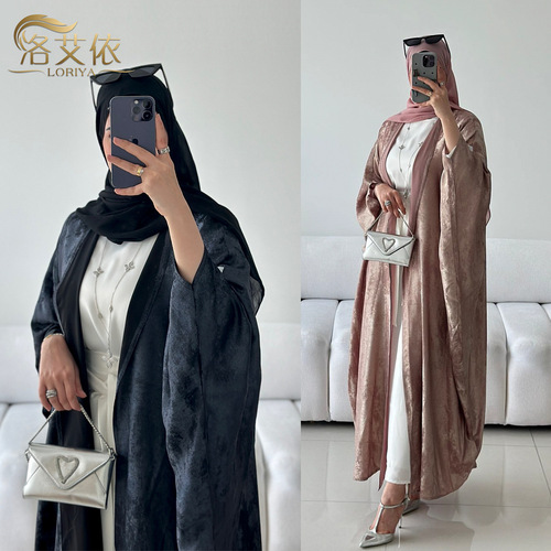 Loriyatiktok E-commerce Fashion Patchwork Dubai Turkish Elegant Abaya LR796