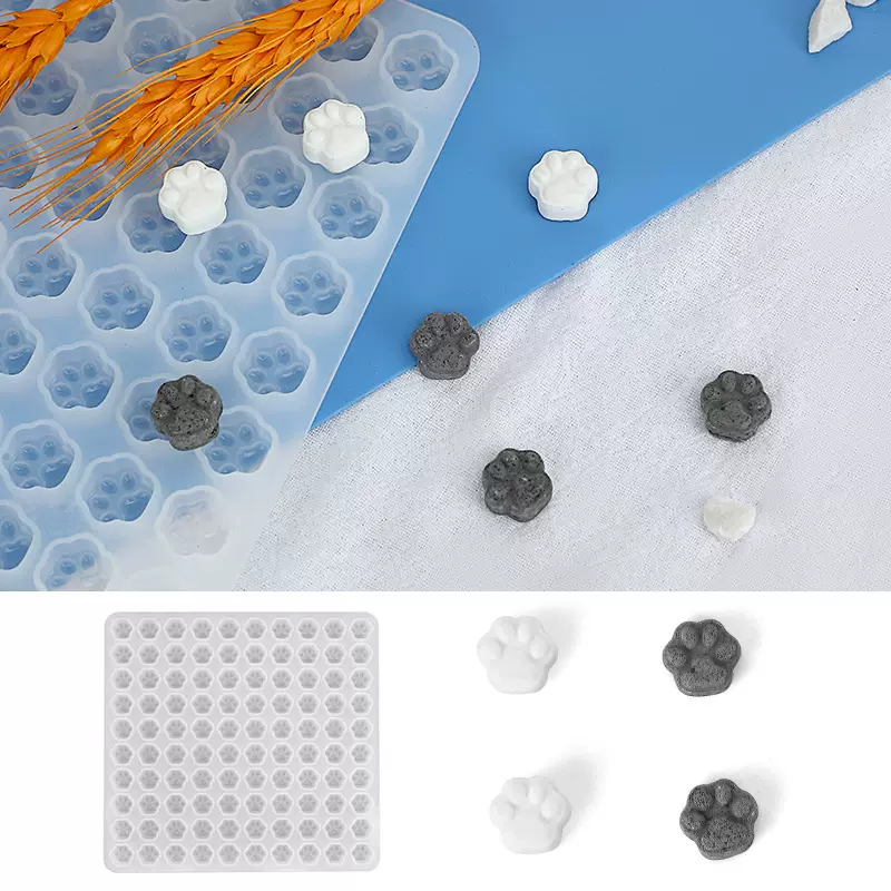 胖丫丫diy100连迷你猫爪滴胶模具整版100连版迷你猫爪硅胶模具