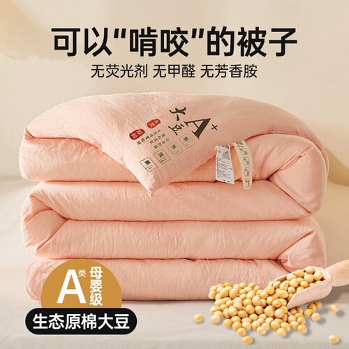 A-type original cotton soybean fiber quilt pure cotton winter quilt 100% cotton quilt core extra thick single dorm spring and autumn bedding wholesale