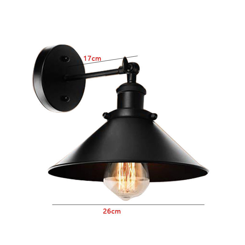 Luz de pared transfronteriza amazónica industrial de hierro forjado creativo balcón pasillo bar dormitorio retro lámpara de pared