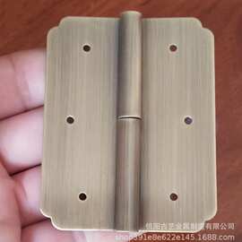 明装铜合页明清仿古家具书柜衣柜门窗黄铜铰链可脱卸橱柜门复古