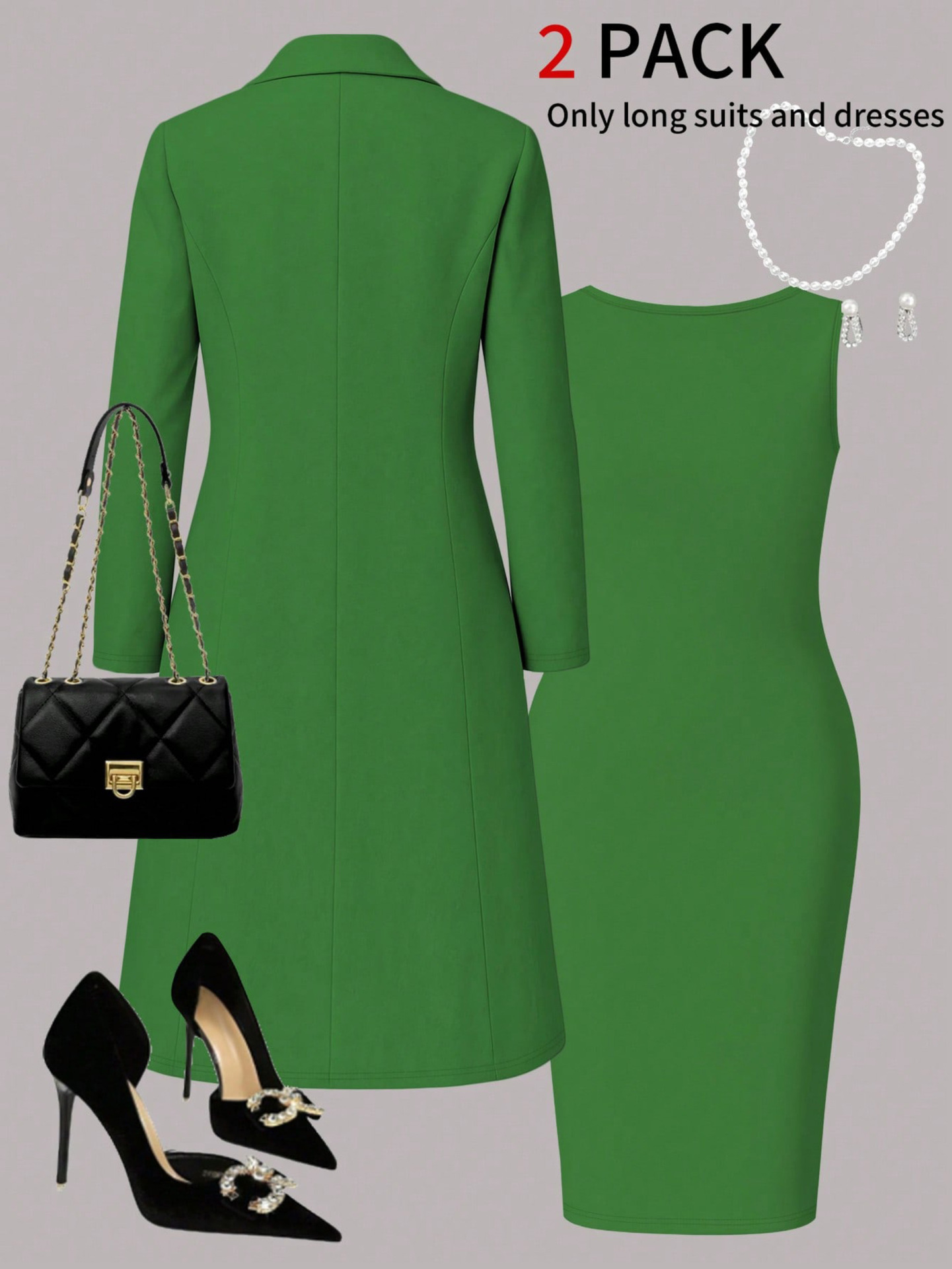 Completo blazer e vestito donna, tailleur elegante due pezzi_voghion.com
