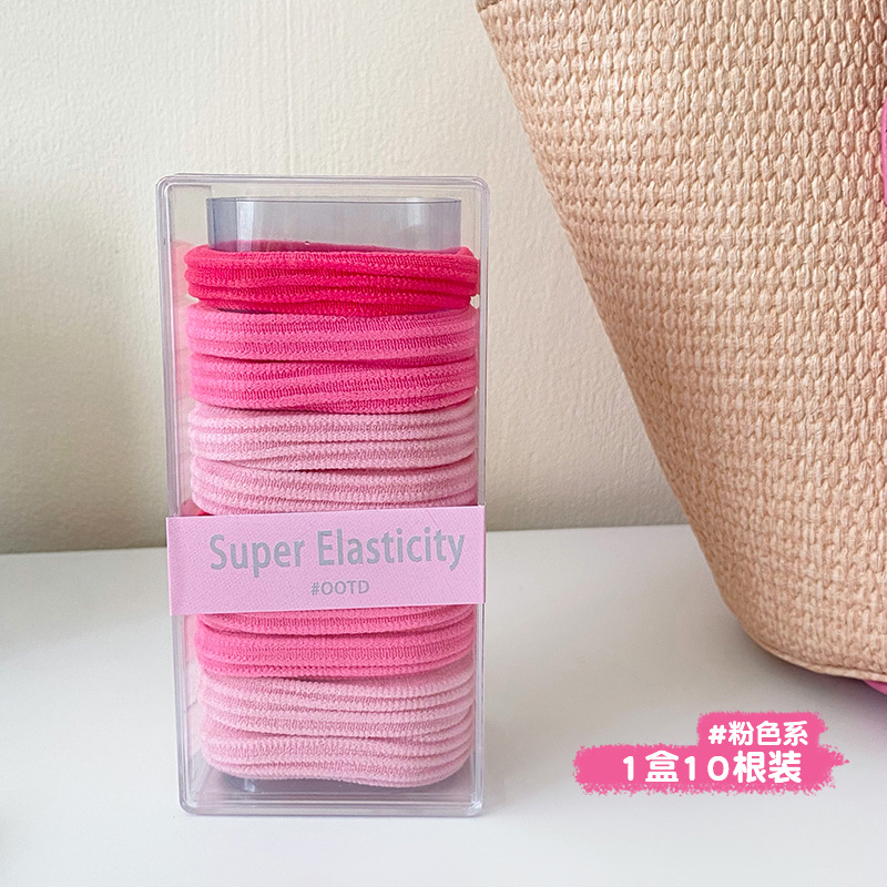 Pelo cuerda gruesa pelo banda no duele el pelo durable banda de goma pelo lazo tocado nuevo caramelo color básico alto elástico cuerda de pelo práctico