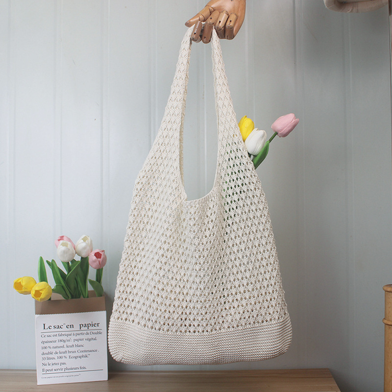 다용도 빈티지 해변 간편 뜨개질 핸드백 대용량 패션 2024 핸드백
