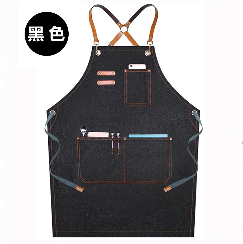 Cinta de cuero de la mitad de la imagen principal Negro