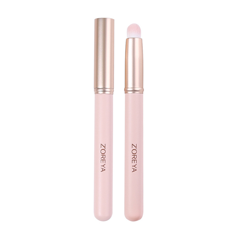 Zhuolia herramientas de belleza cepillo de lápiz labial con cubierta cepillo de labios redondeado cepillo de maquillaje único logo personalizado