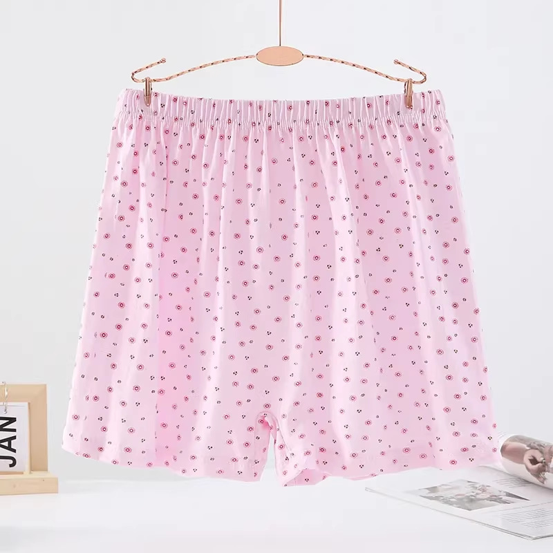 Wholesale a generation of high waist boxers mom 100% cotton underwear plus size loose ladies elderly boxers