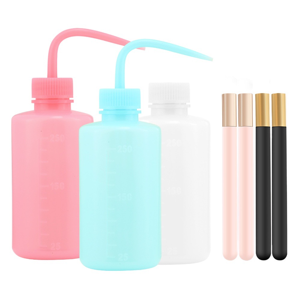 NAGARAKU injerto botella de lavado de pestañas 250ml + grande suave mousse cepillo de limpieza herramienta de belleza de pestañas