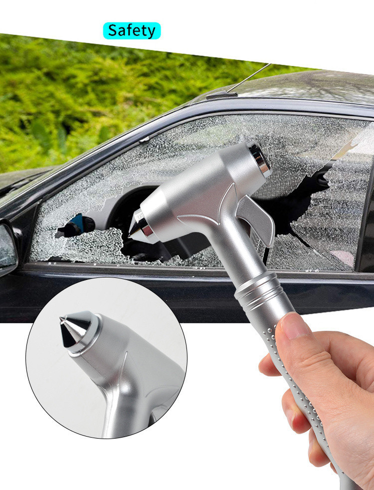 Car safety hammer, glass hammer, multifunctional escape hammer, car window glass breaker, car self-defense hammer, window breaking hammer