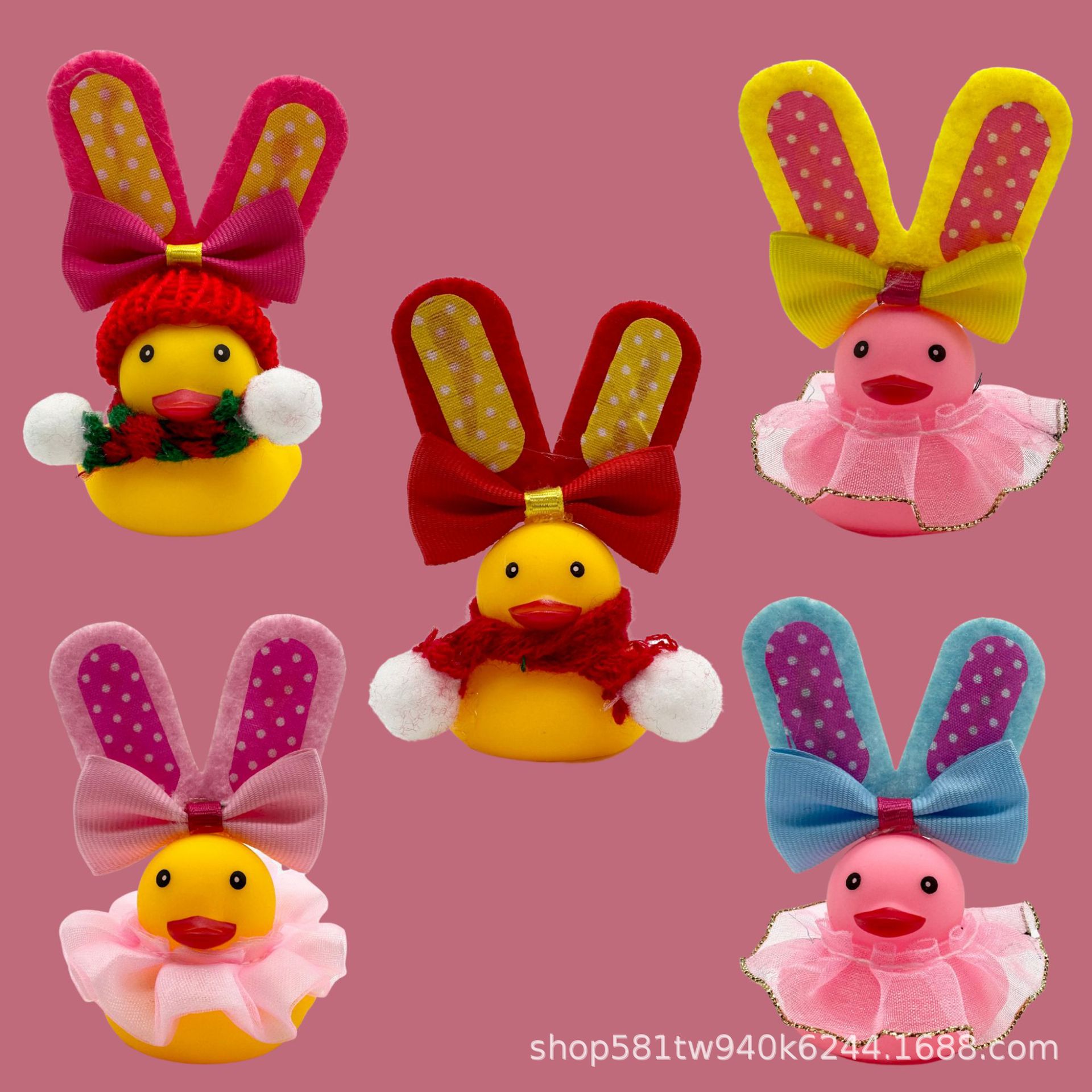 Accesorios de Juego Acuático Transfronterizos, Patito Amarillo, Sombrero de Ganso Blanco, Decoración de Bufanda, Juego de Regalo de Té con Leche y Limón Hecho a Mano. image 20