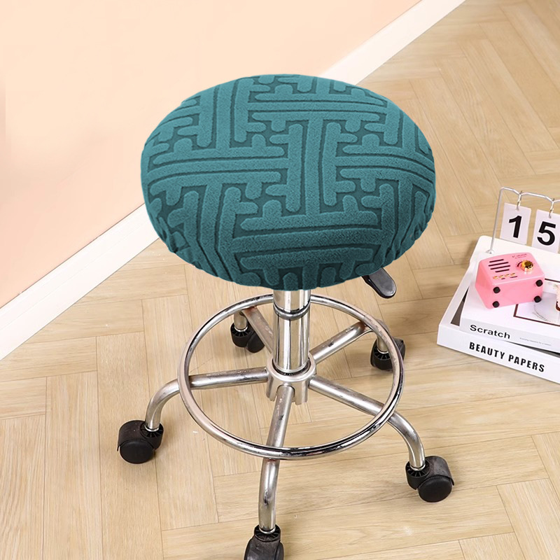 Jacquard universal taburete redondo cojín cubierta de bar cubierta de silla giratoria cubierta de silla redonda cubierta de bar cubierta de taburete redondo cuatro temporadas