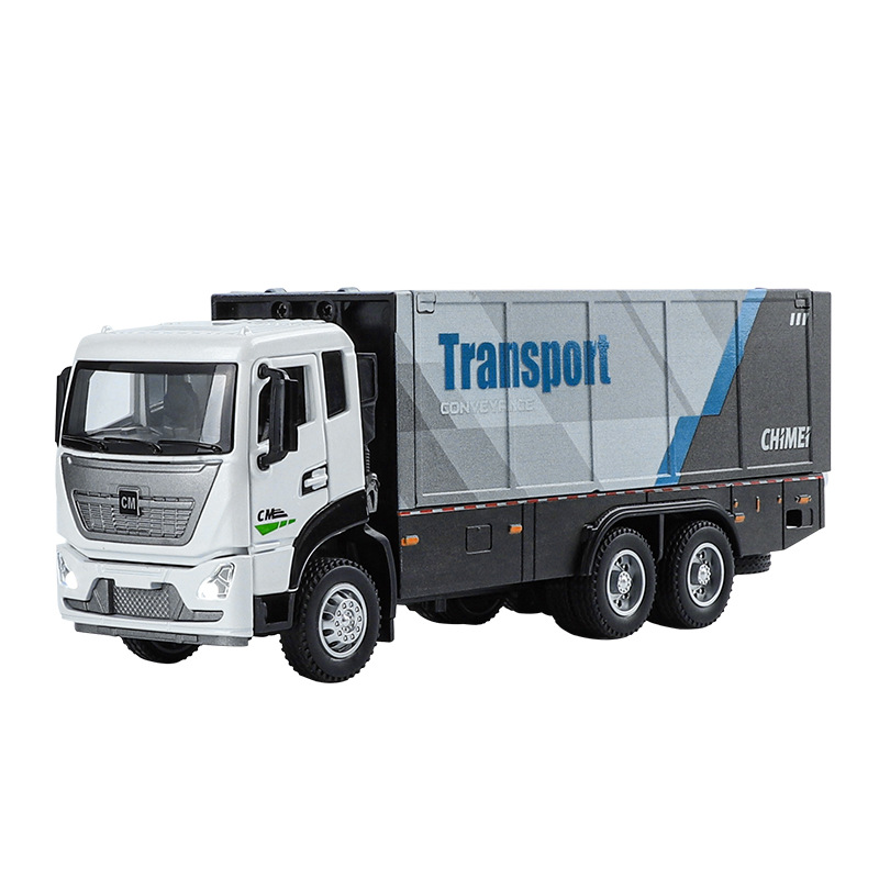 Chimei C517 Boxed Container Truck 1/32 Scale Realistic Children's Sound and Light Pull-Back Alloy Car Model Toy