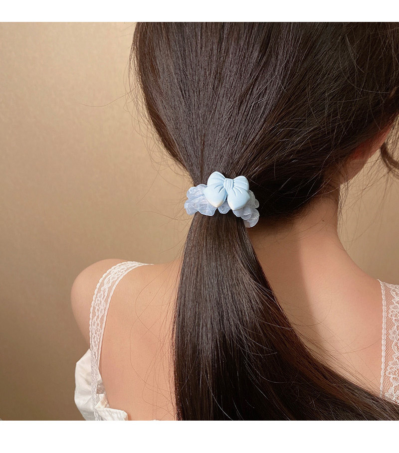 Fashion Cute Bow Shaped Cream Solid Color  Hair Rope Hair Accessories display picture 3