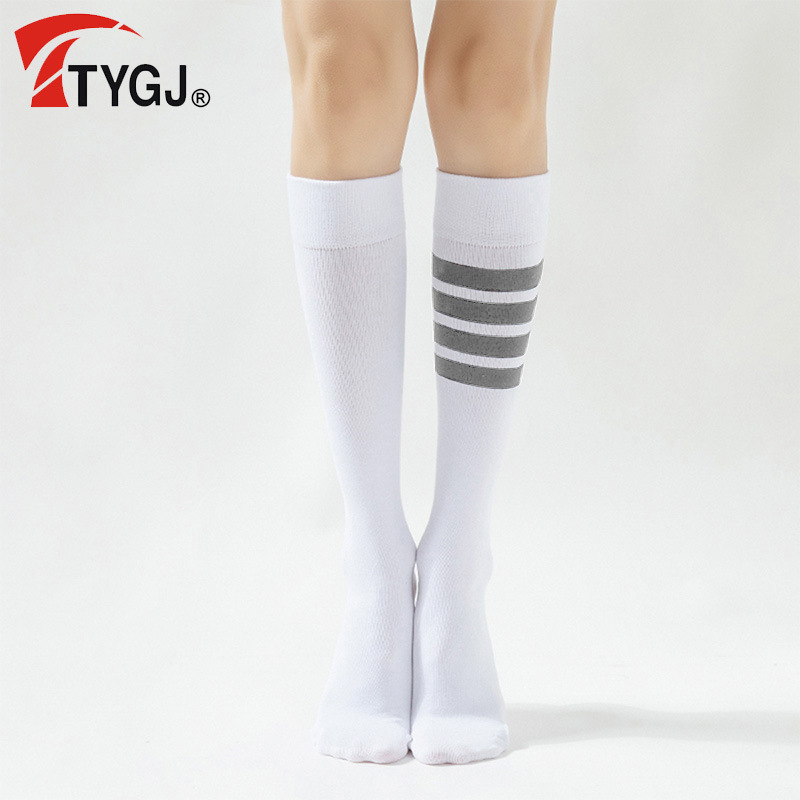 Manufacturers wholesale golf stockings women's sports stockings badminton knee-high stockings four bar socks Manufacturers wholesale golf stockings women's sports stockings badminton knee-high stockings four bar socks