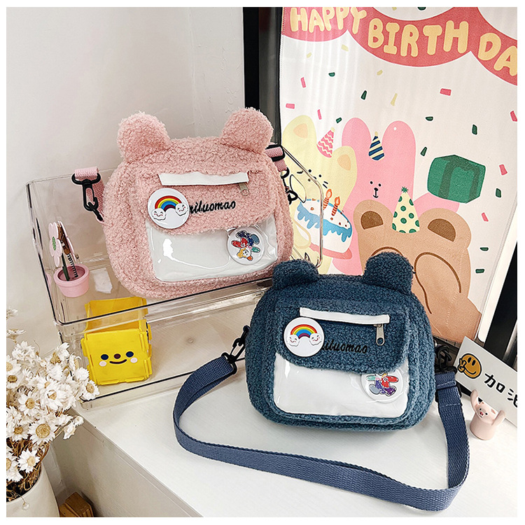 2022 Autumn and winter Edition Japanese cute plush bear bag, new Instagram cartoon student crossbody bag and single-shoulder bag undefined