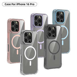 工厂适用苹果iphone17手机壳防摔磁吸手机壳金属镜头框苹果16