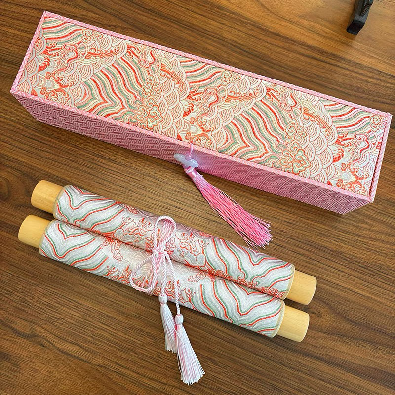 空白订婚书中国风婚书手卷结婚送日子书新中式18岁成人礼卷轴