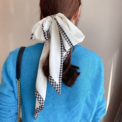 2025年 細長いシルクスカーフ ヘアバンド ヘアアクセサリー シルク風スカーフ 斜めスカーフ 軽贅沢スカーフ シルクスカーフ卸売