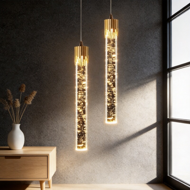 Light Luxury Crystal Chandelier, Creative and Personalized Bedroom Bedside Ring Chandelier, Normcore Restaurant Bar Atmosphere Lighting