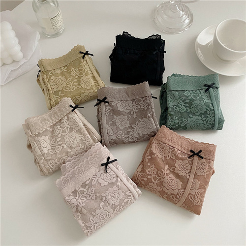 High-waisted underwear for women, lace abdominal control, breathable, large size fat mm, spring and summer new style mulberry silk crotch women's briefs