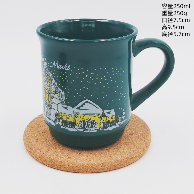 クリスマスセール中！陶器製マグカップ、DIYデザイン、面白い形のコーヒーカップ、ホリデーギフト、クリスマスカップ|undefined