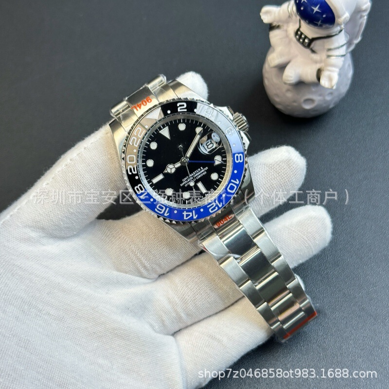 Cross-Border Men's Watch Greenwich Gmt Coke Ring Vs Steel Band Luminous Automatic Mechanical Watch Factory Direct Sale Cross-Border Men's Watch Greenwich Gmt Coke Ring Vs Steel Band Luminous Automatic Mechanical Watch Factory Direct Sale
