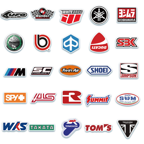 50 modified racing JDM logo graffiti stickers skateboard laptop motorcycle motorcycle helmet stickers