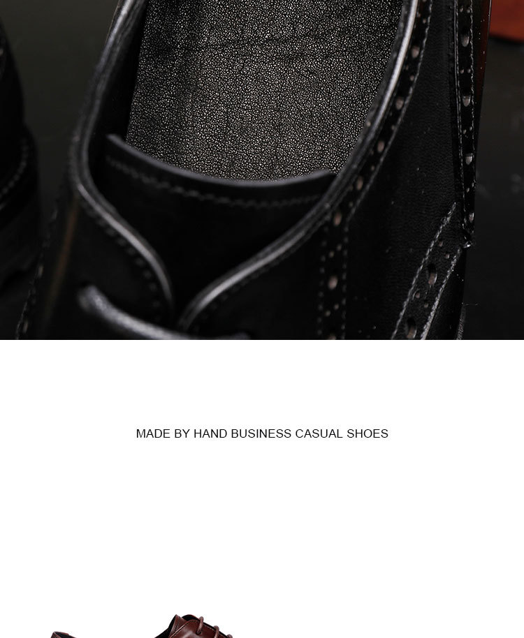 Plus-size leather shoes Business dress leather shoes for men British vintage wash horse Leather wedding shoes_vogvips.com