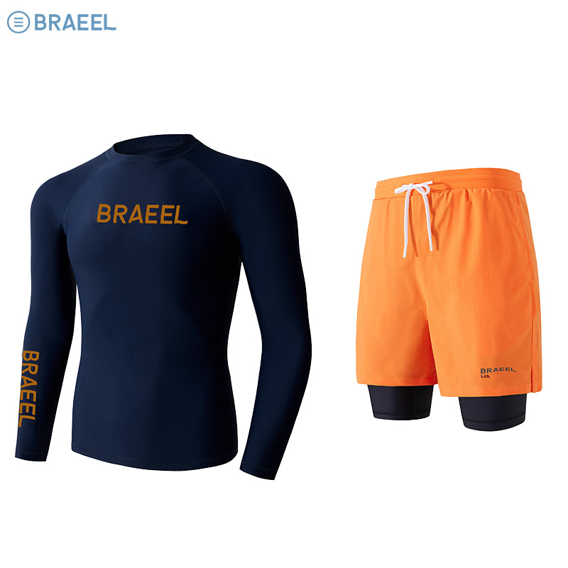 South Korea Men's Full Body Sun Protection Swimsuit Long Sleeve Diving Suit Quick Dry Swimsuit Snorkeling suit Jellyfish Suit Surfsuit