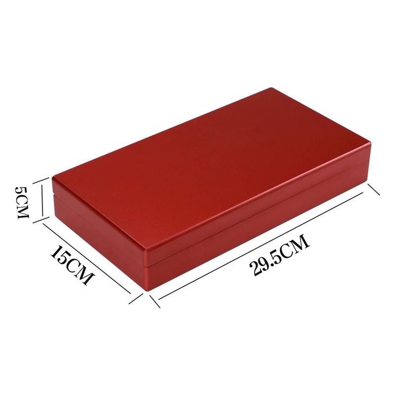 Матовая деревянная коробка из красного дерева с эластичной петлей для хранения медалей и памятных подарков