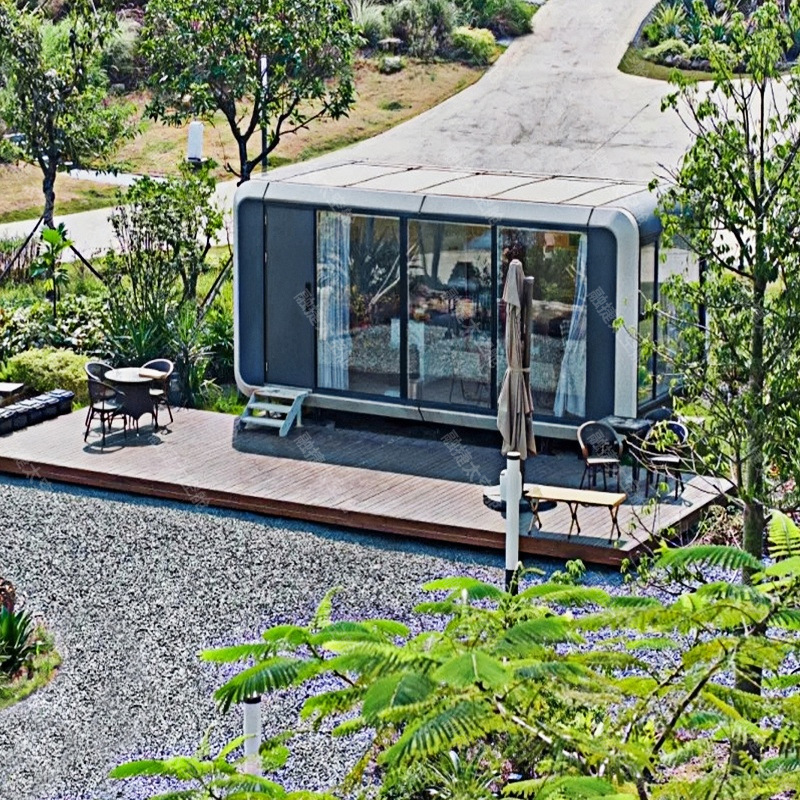 Capsule house Rongjie cápsula espacial casa móvil casa de familia al aire libre comercio exterior manzana almacén cápsula casa fabricante