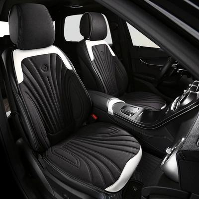 Seasons General Motors Cushion Saddle – Seat cushion, seat cover - fur-cloth-mysterious-black-two-single-seats-in-the-front-row