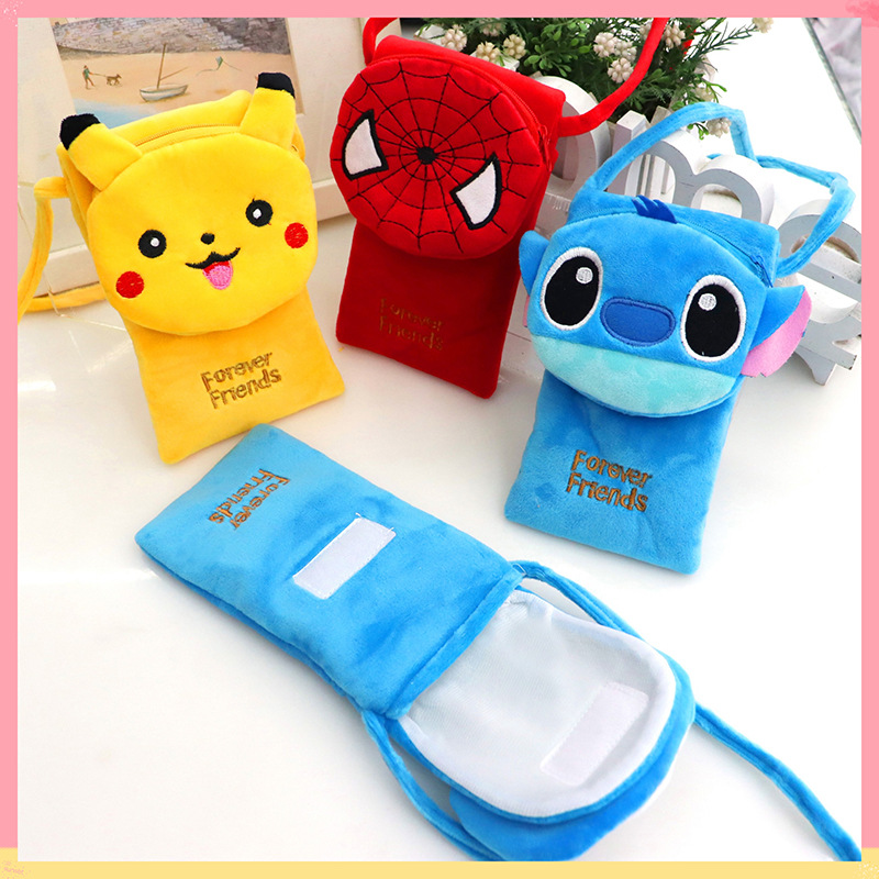 一件代发卡通可爱动漫三拉child bag wallet2-6岁幼儿斜跨零钱包