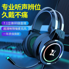 フォアランナー x8 ヘッドマウント コンピューター ヘッドセット 有線発光重低音 マイク付き デュアル プラグ e スポーツ ヘッドセット インターネット カフェ ノイズ リダクション