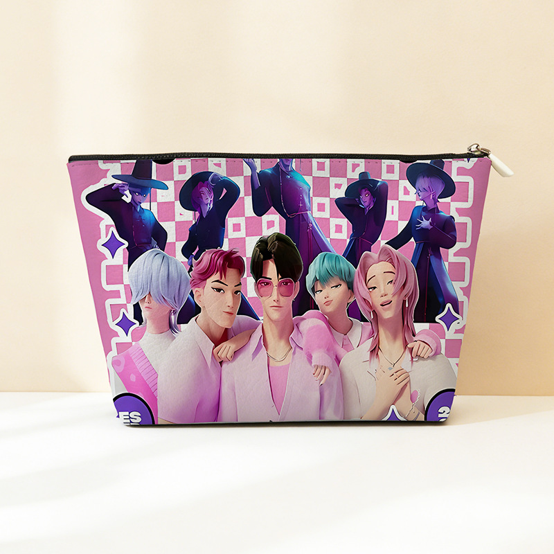 Explosión transfronteriza PU cuero caza de brujas bolsa de almacenamiento impermeable bolsa de maquillaje portátil bolsa de almacenamiento con cremallera bolsa pequeña
